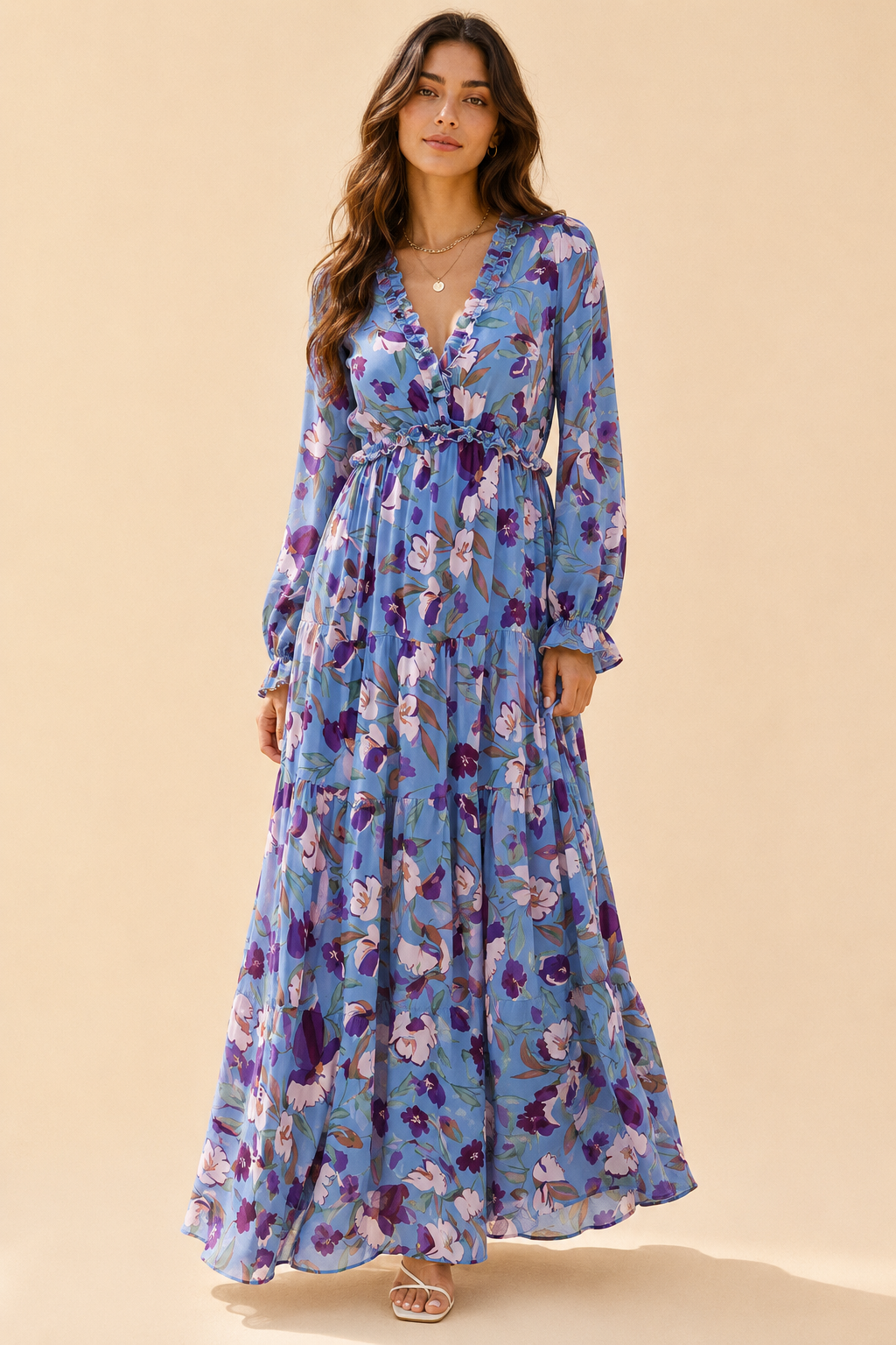 Vestido de flores romántico