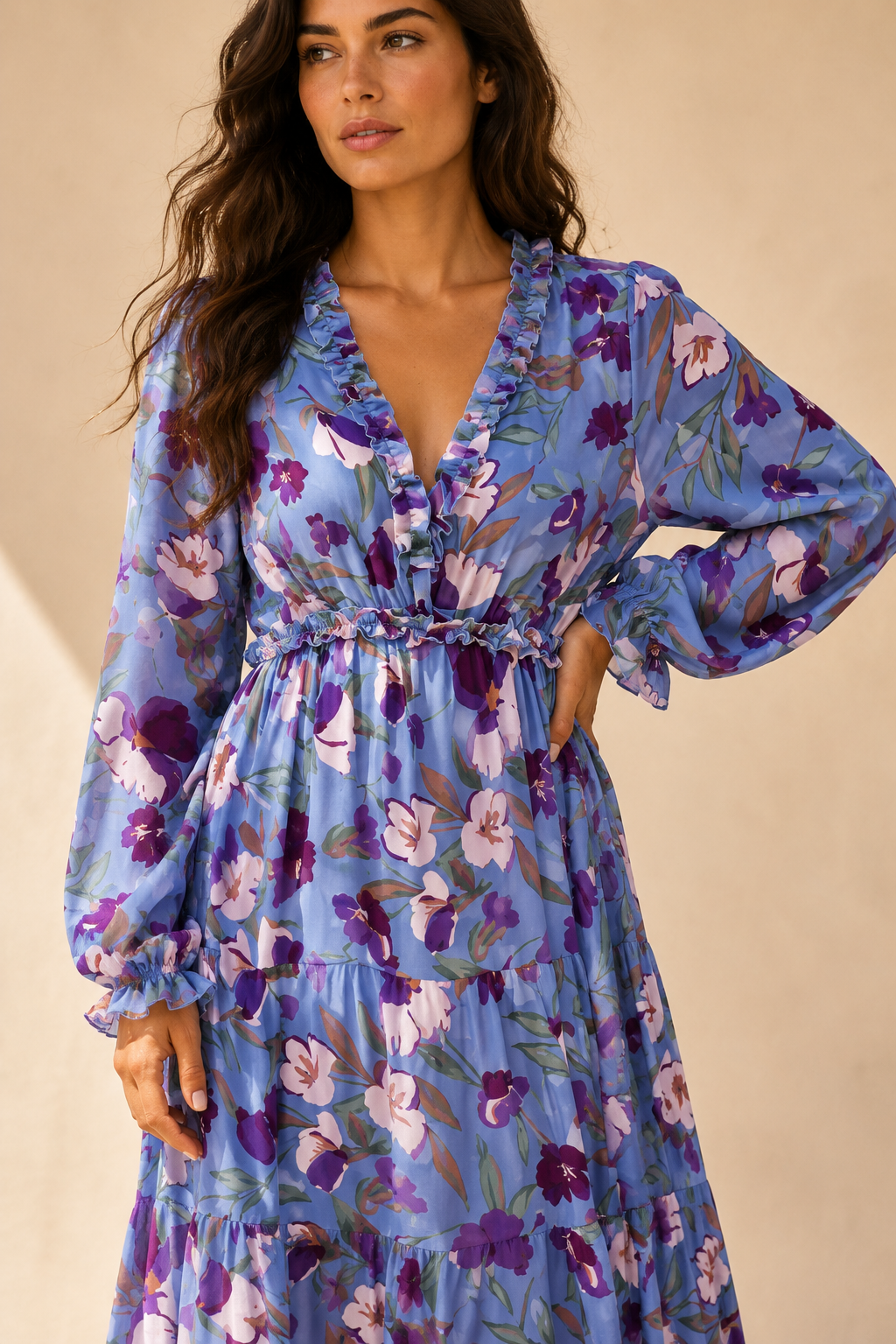 Vestido de flores romántico