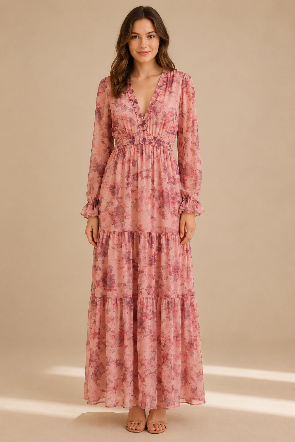 Vestido de flores romántico