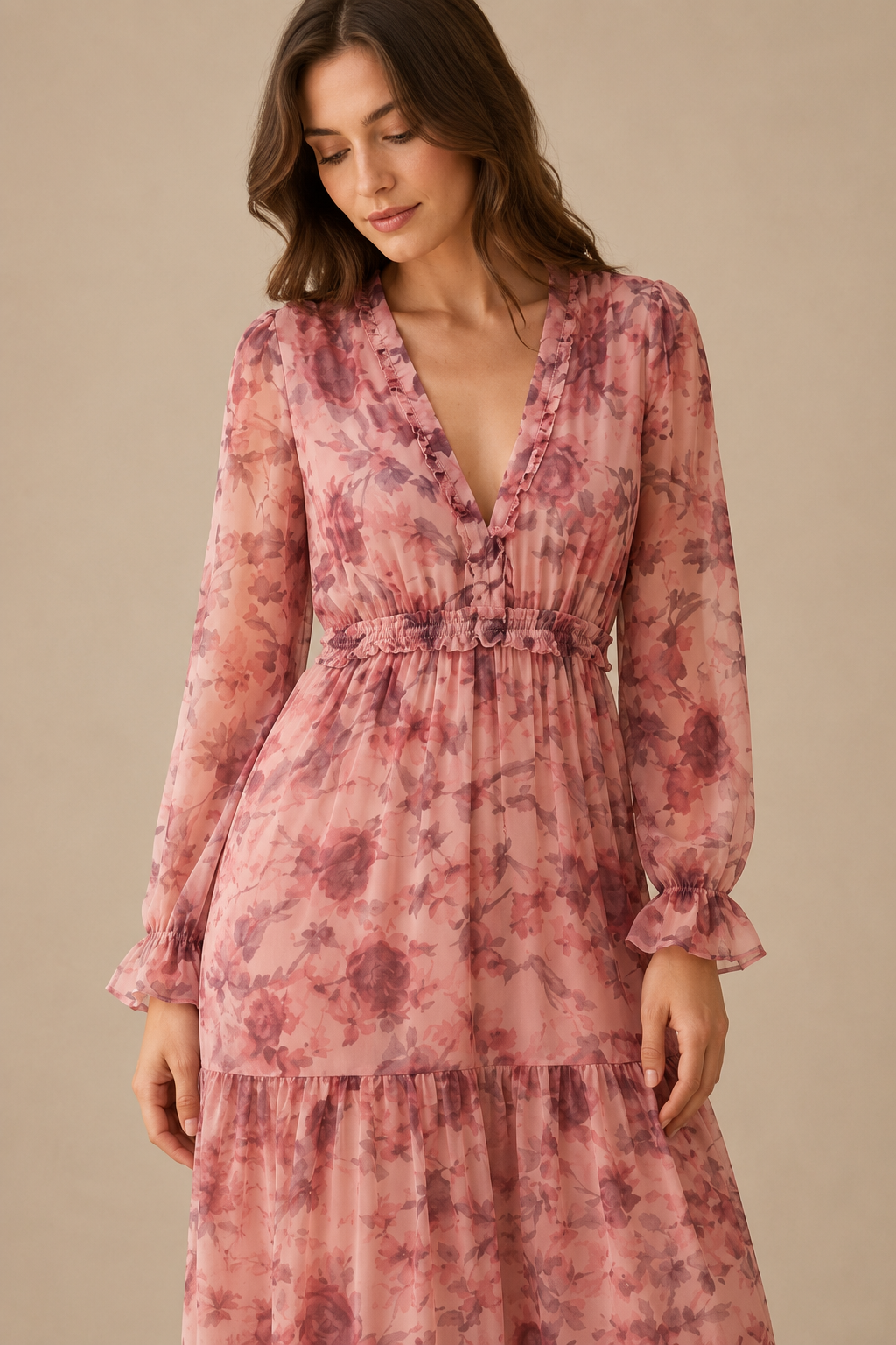 Vestido de flores romántico