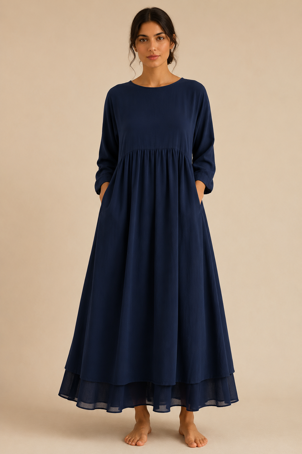 Vestido maxi relajado y elegante