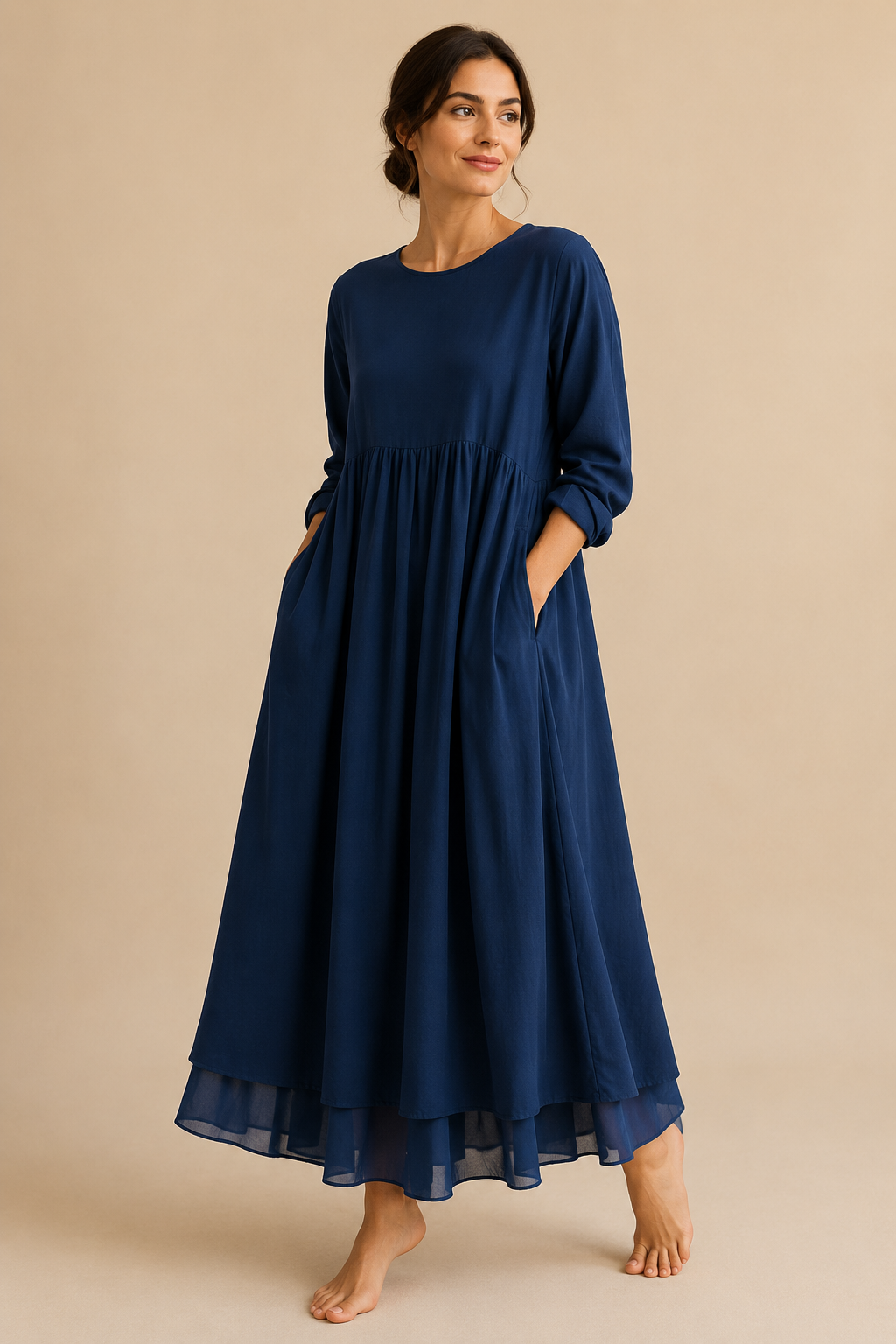 Vestido maxi relajado y elegante
