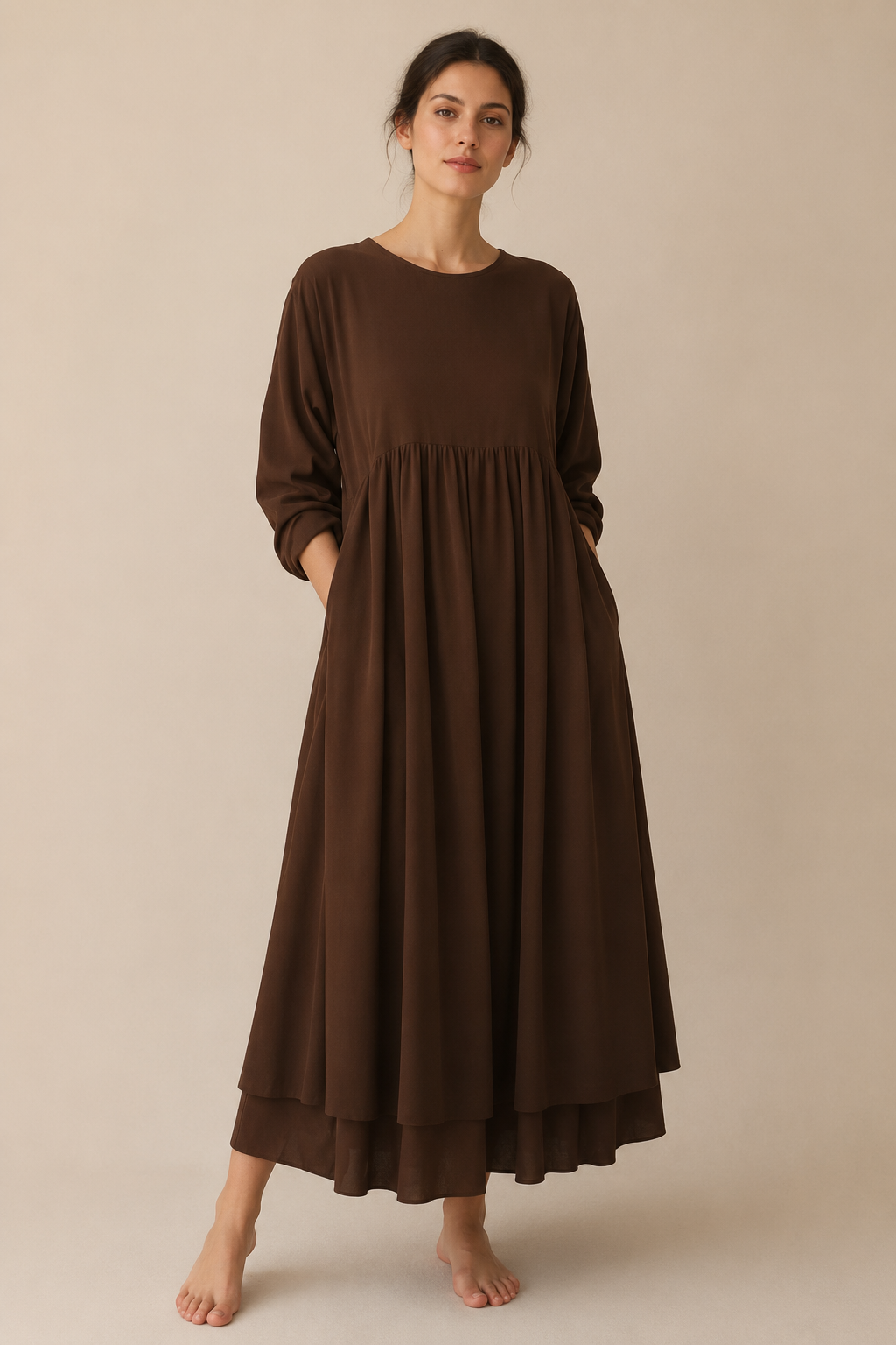 Vestido maxi relajado y elegante