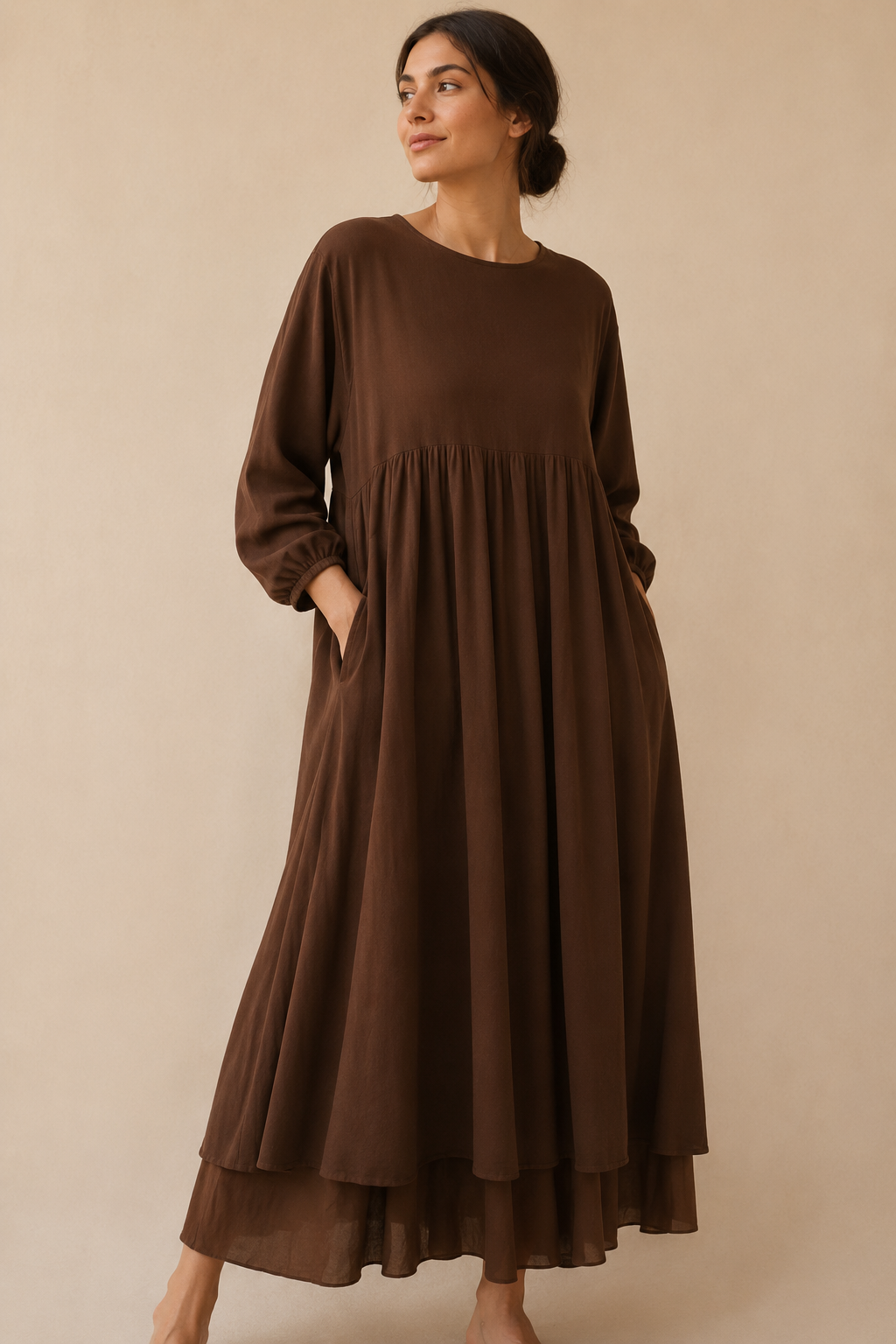 Vestido maxi relajado y elegante