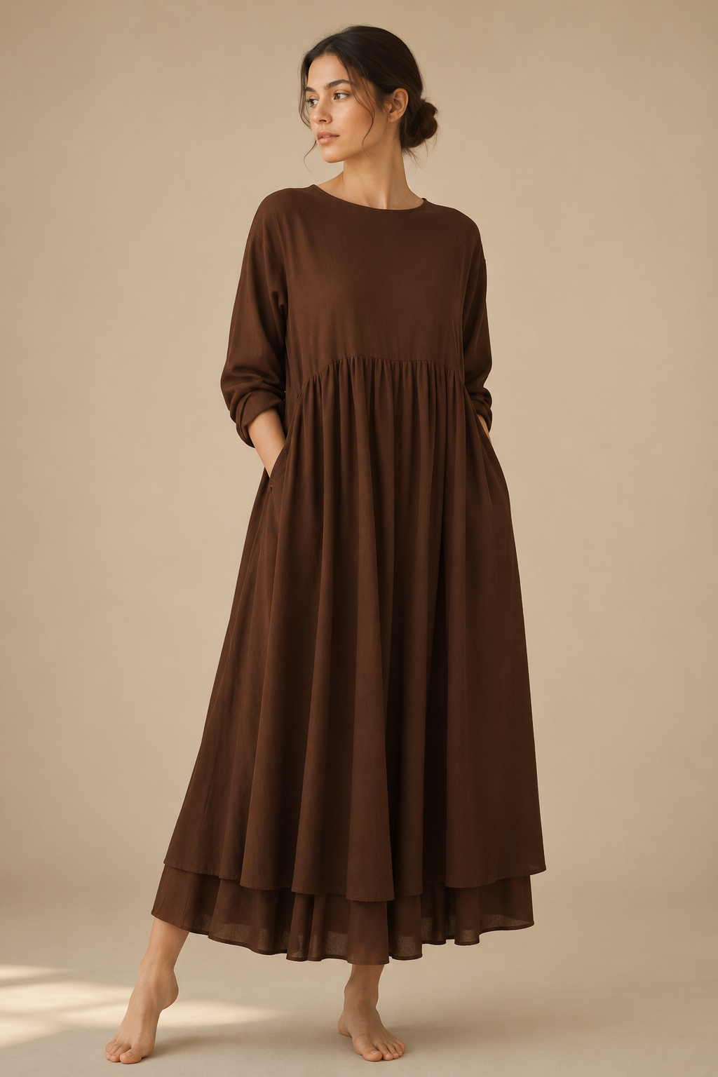 Vestido maxi relajado y elegante