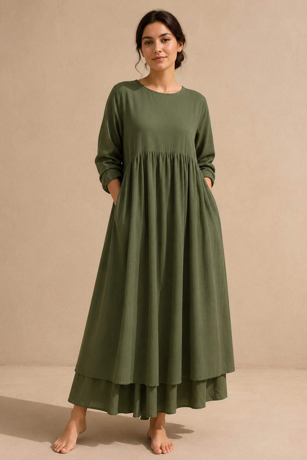 Vestido maxi relajado y elegante