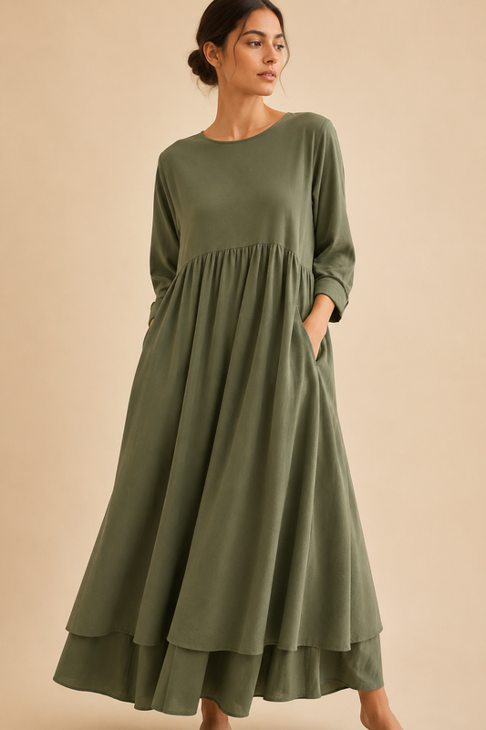 Vestido maxi relajado y elegante