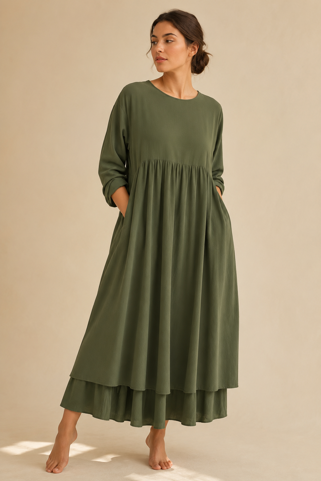 Vestido maxi relajado y elegante