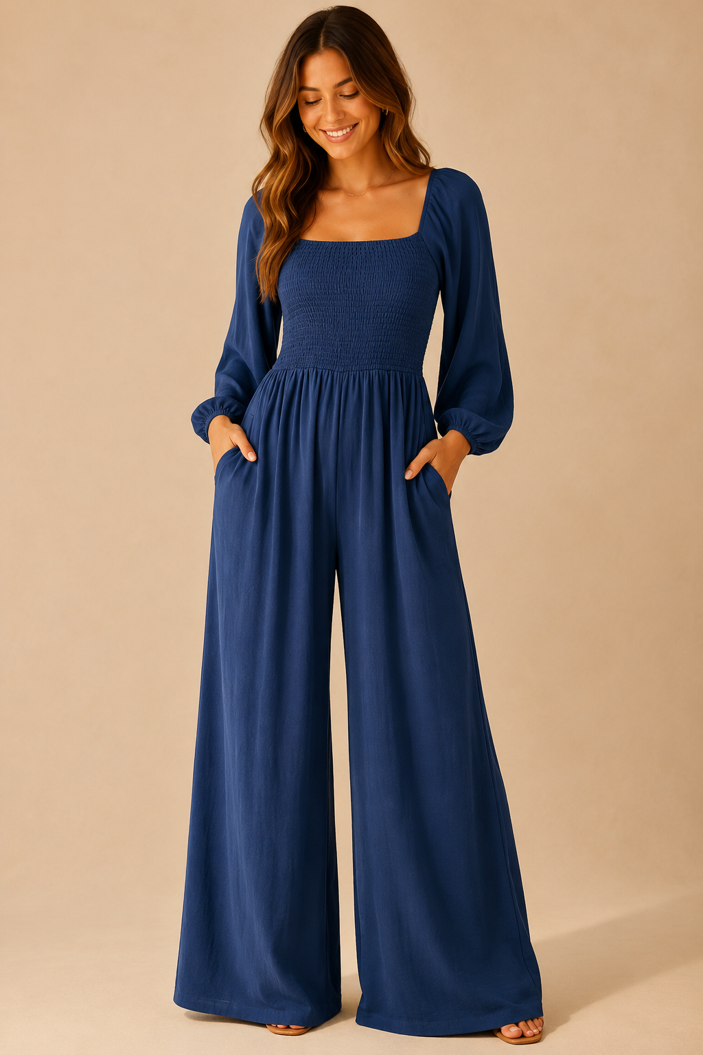 Mono elegante de pierna ancha