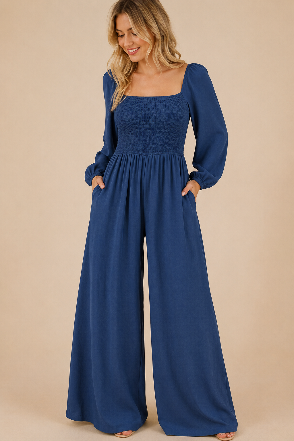 Mono elegante de pierna ancha