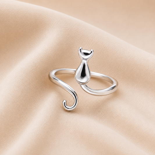 Anillo de gato en acero inoxidable