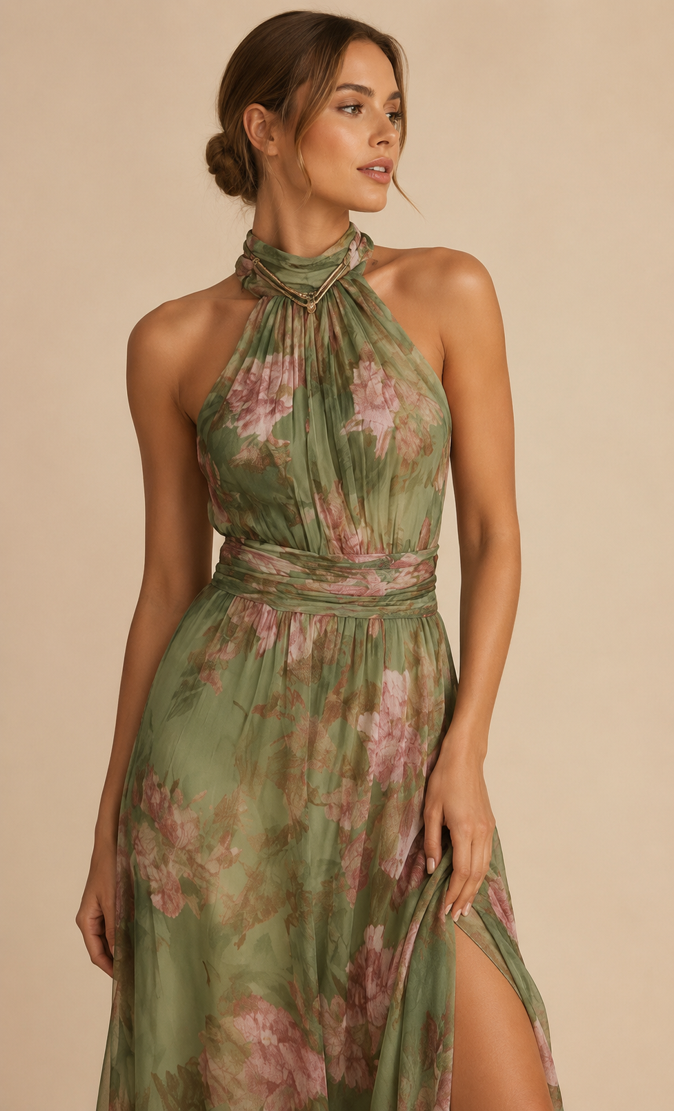 Vestido largo de flores