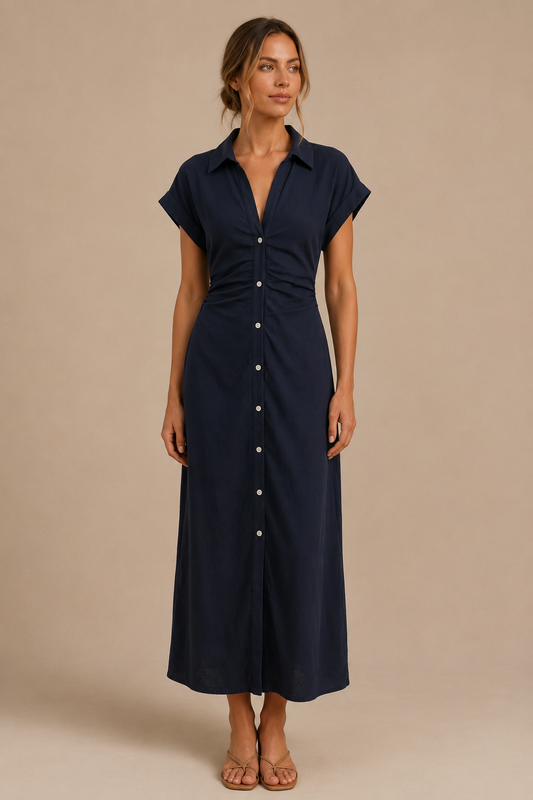 Vestido camisero midi