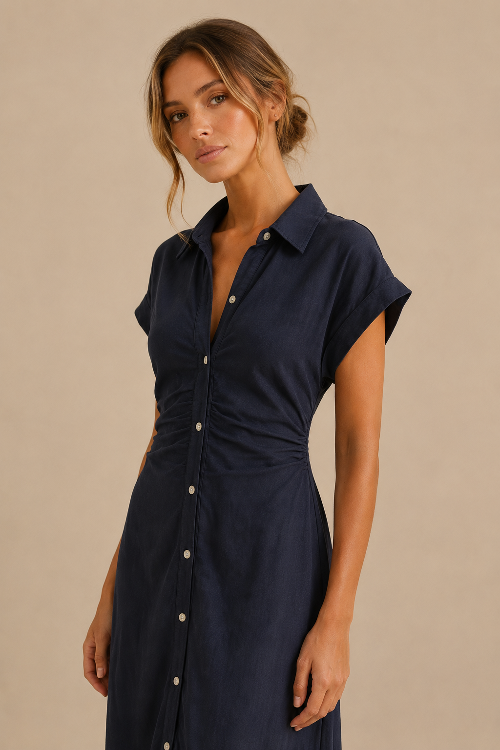Vestido camisero midi