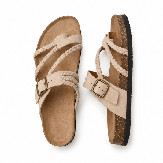 Aurora™ - Sandalias Trenzadas Anatómicas de Corcho