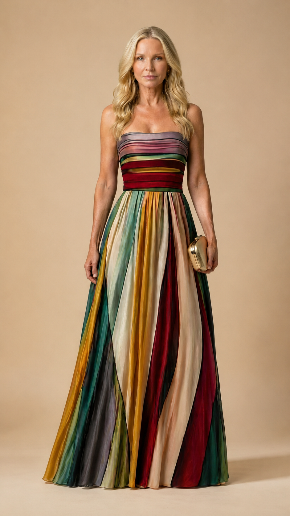 Vestido de corte A sin tirantes