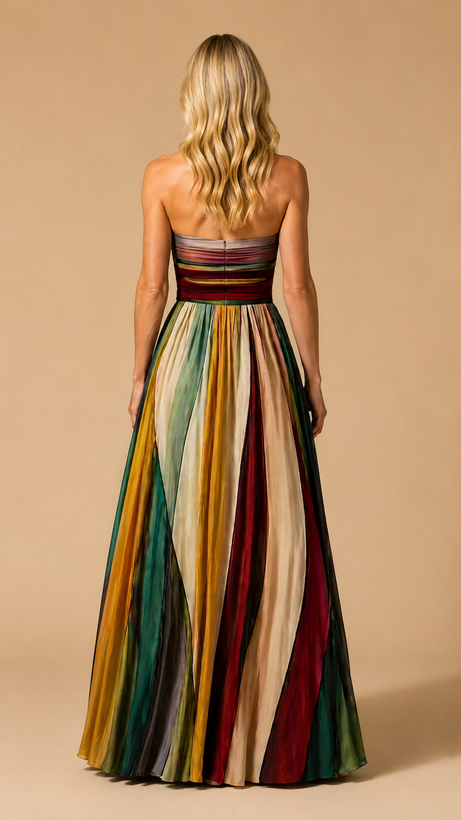 Vestido de corte A sin tirantes