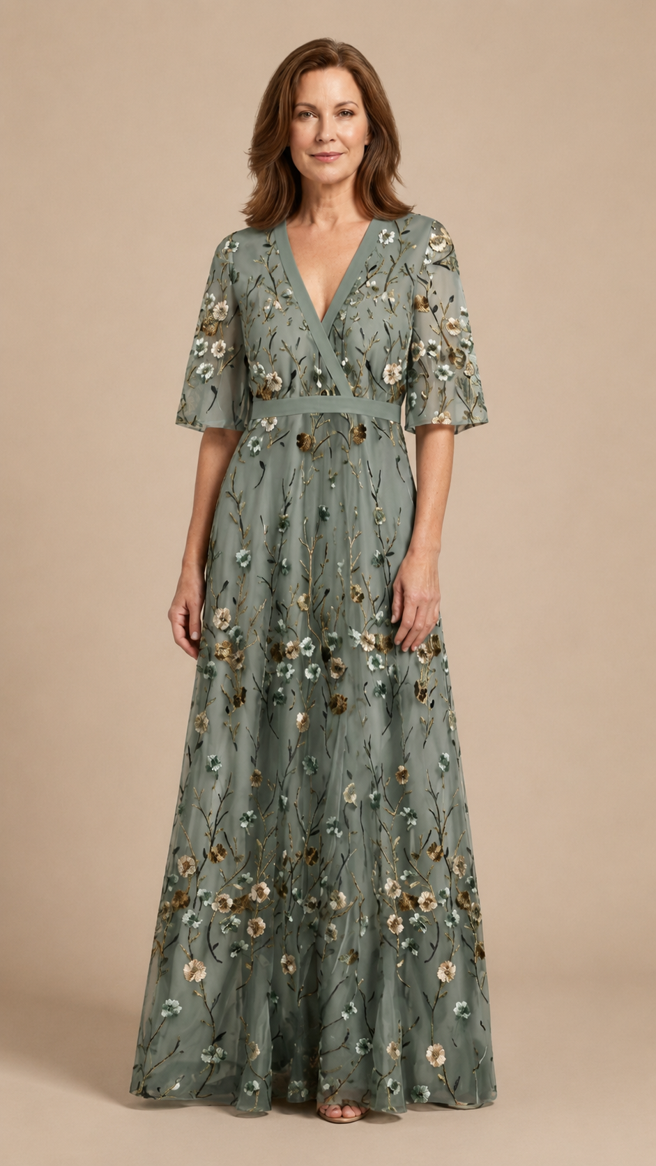 Vestido maxi con estampado floral