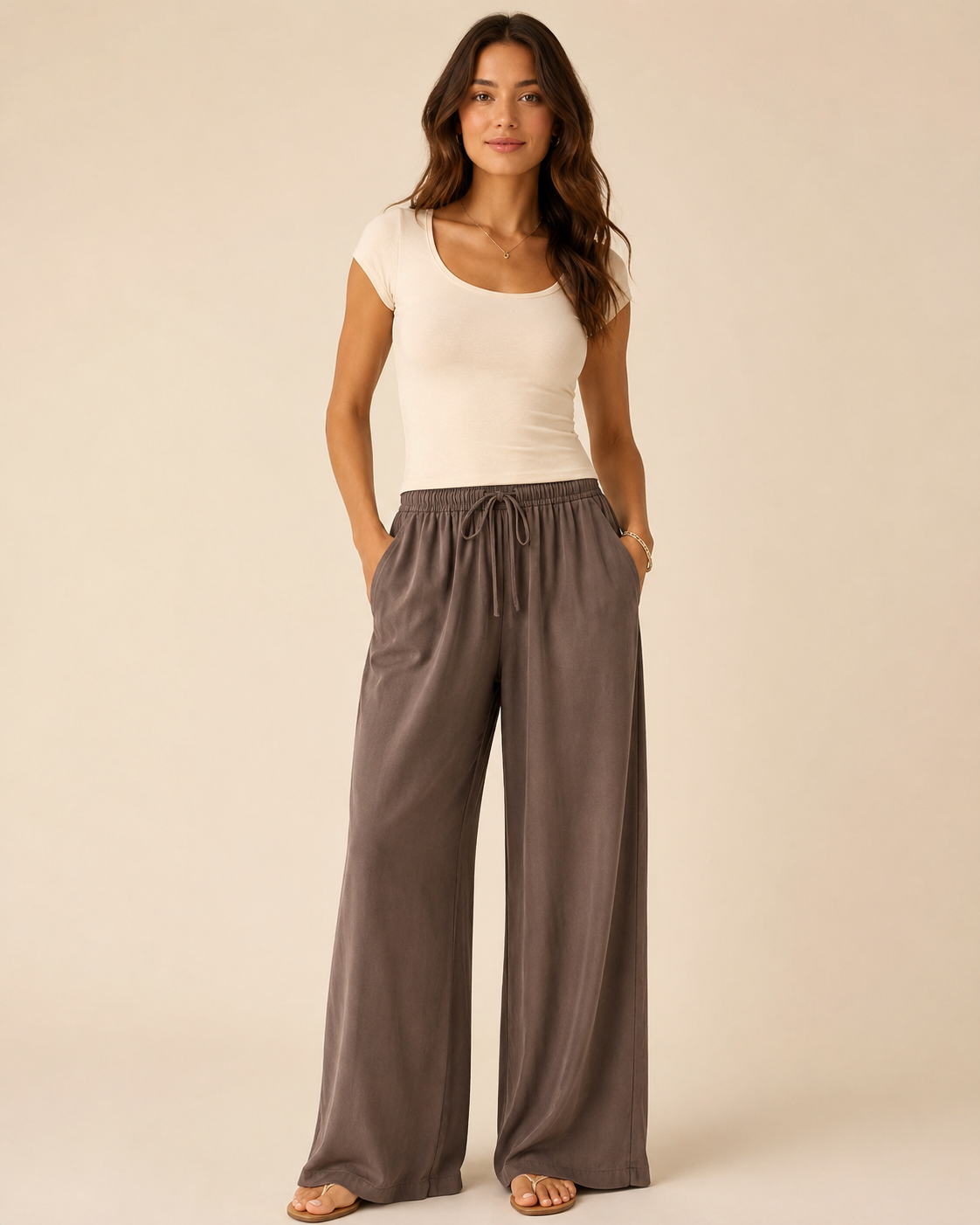 Pantalones de lino relajados