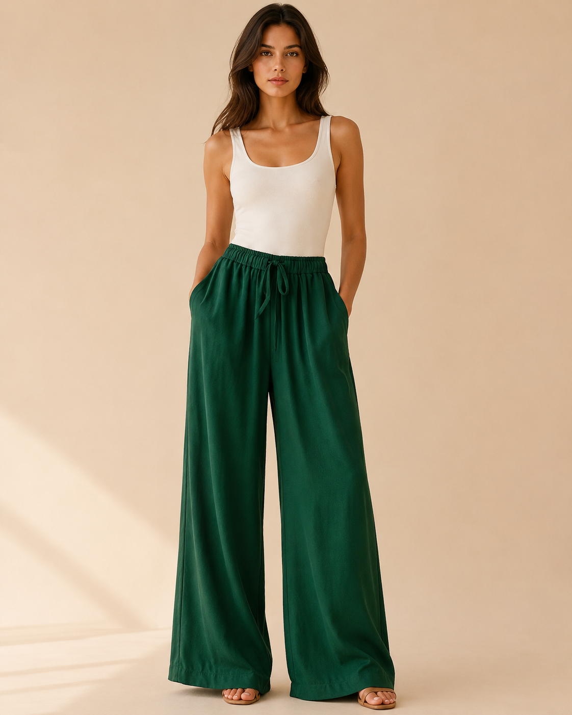 Pantalones de lino relajados