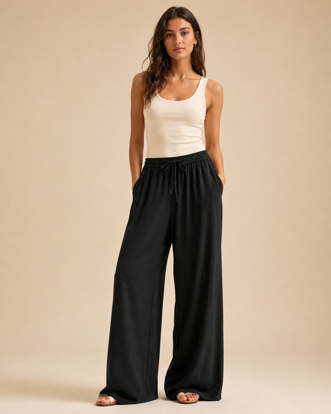 Pantalones de lino relajados