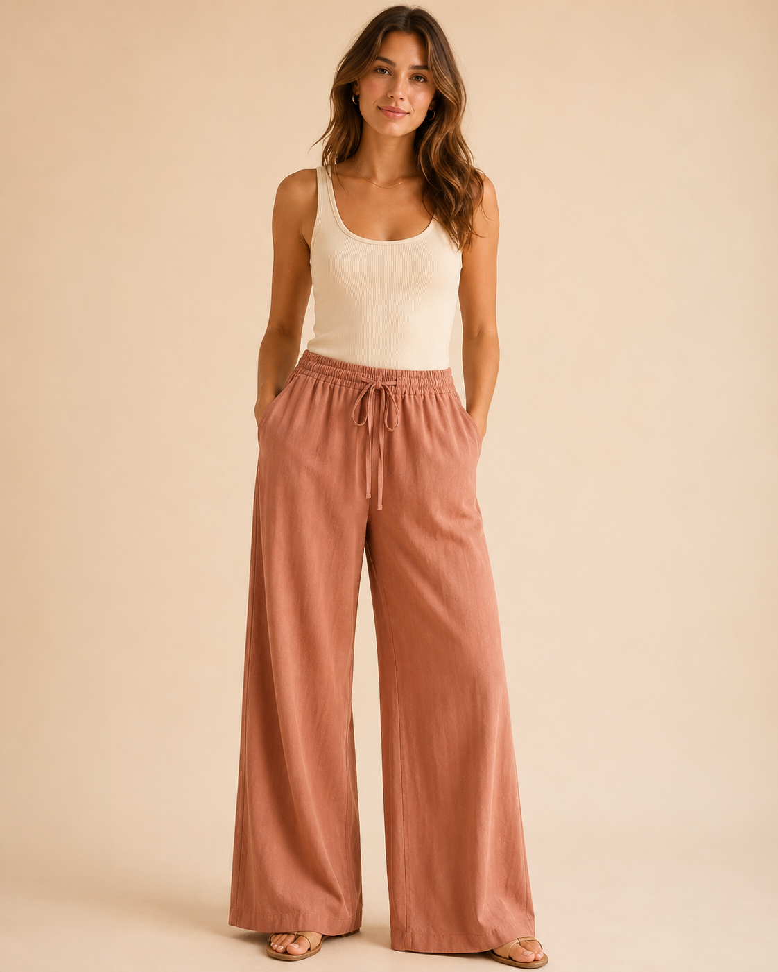 Pantalones de lino relajados