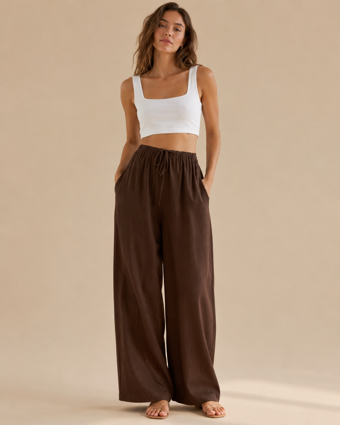 Pantalones de pierna ancha veraniegos