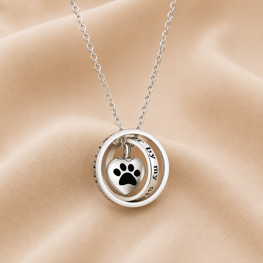 Collar de urna con huella de mascota