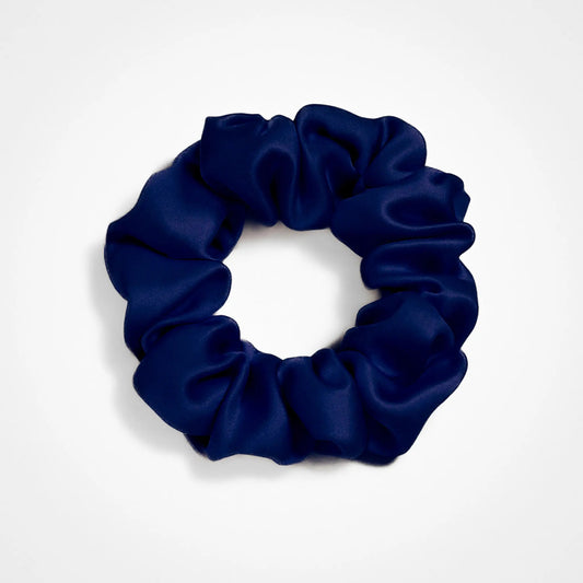 Silk Scrunchie in Navy