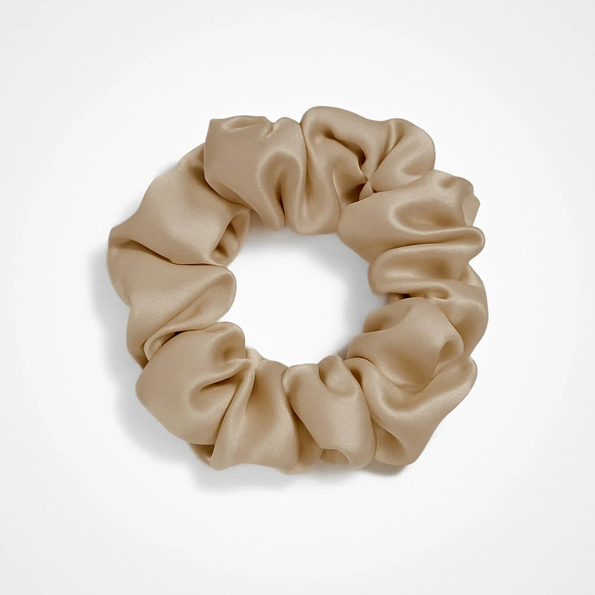 Silk Scrunchie in Beige