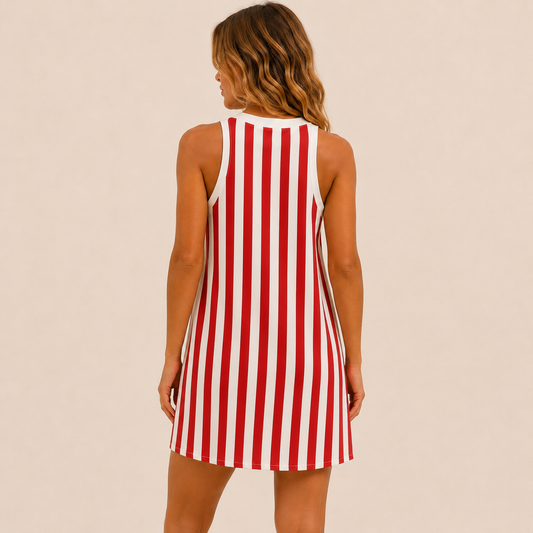 Vestido corto de lino
