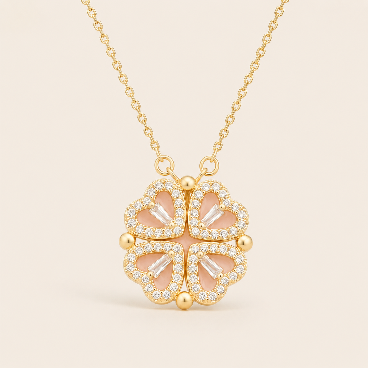 Collar corazón de la suerte