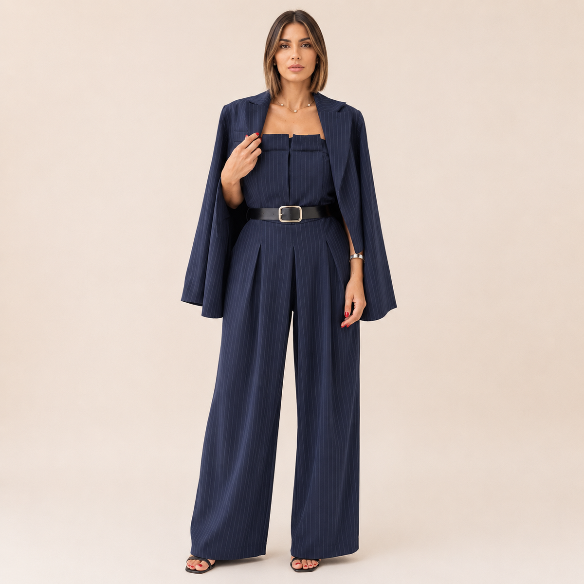 Traje elegante de tres piezas