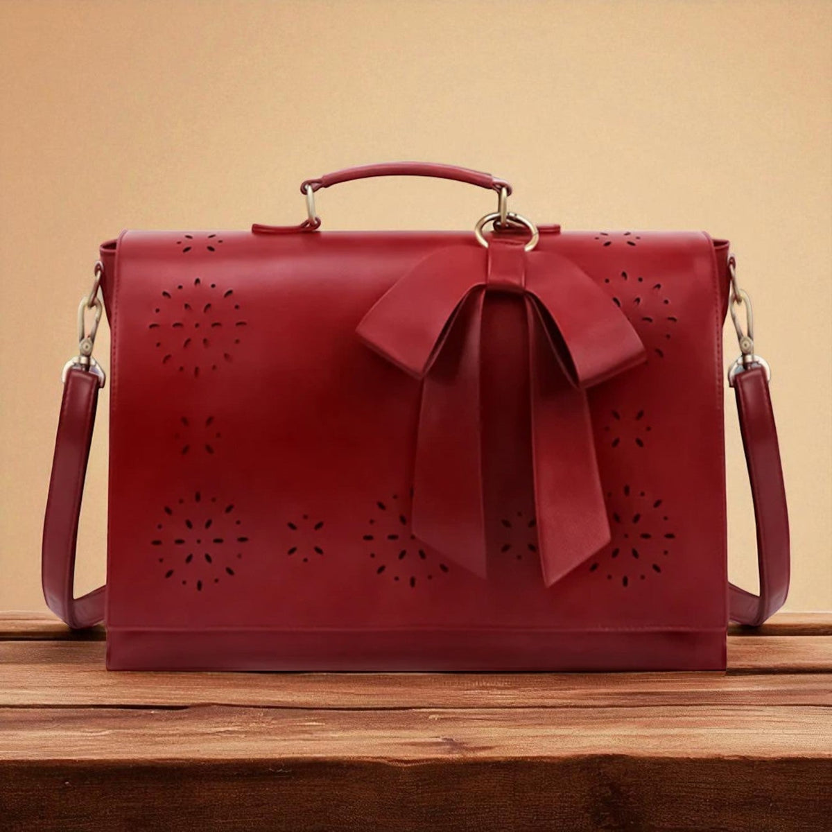 Bolsa con flores cortadas con láser