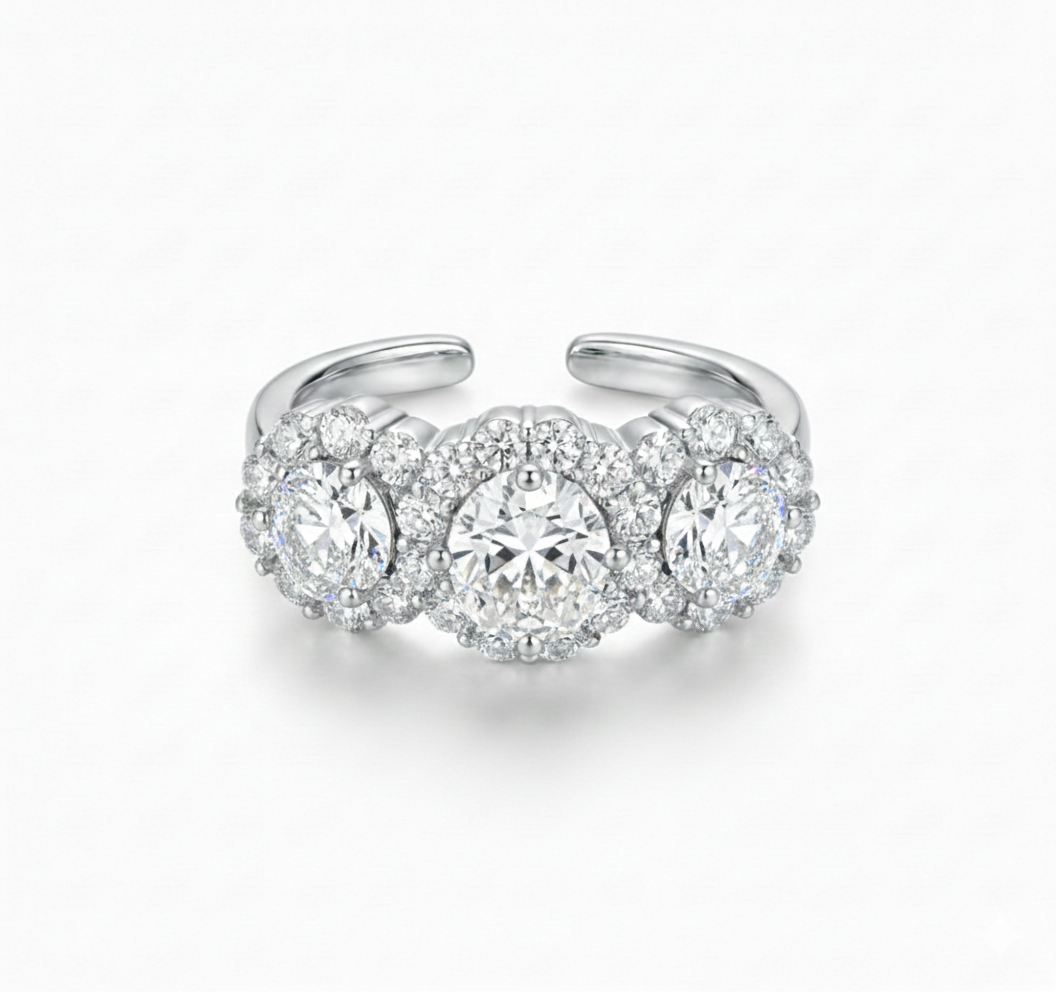 Anillo trilogía de piedras