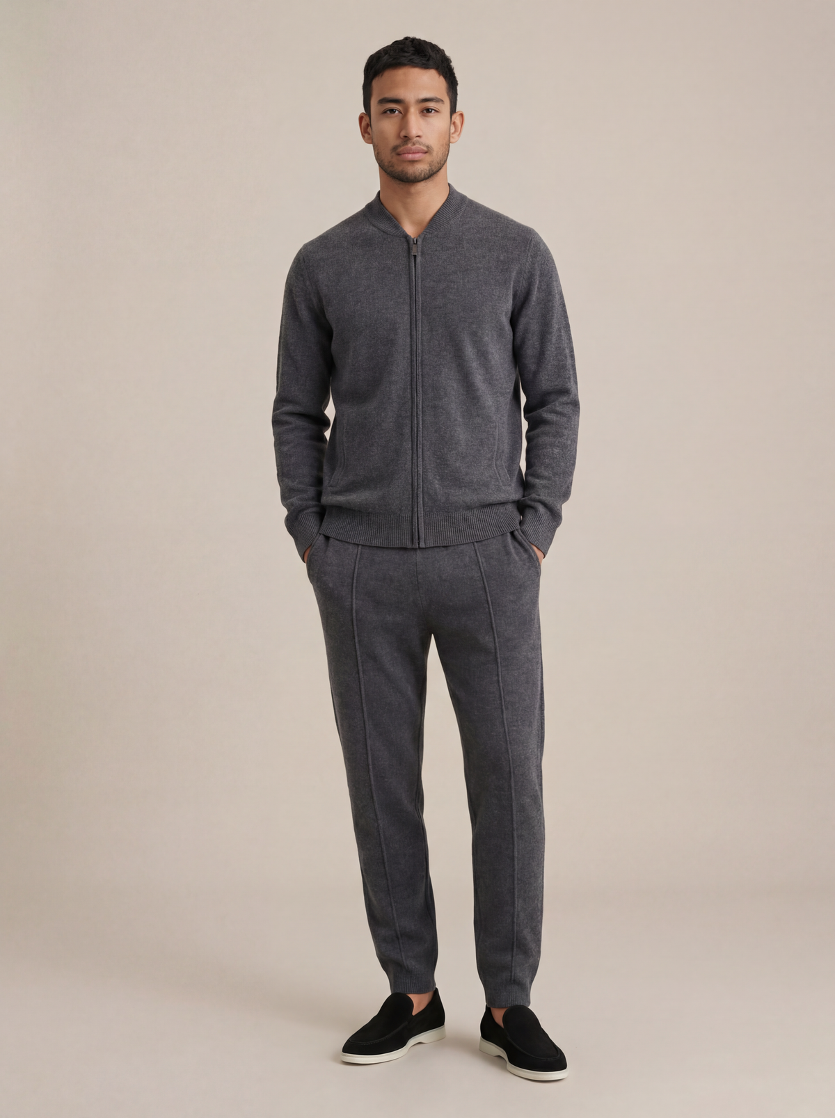 Norio Signature Set Dark Grey | Two-Piece Knit Set