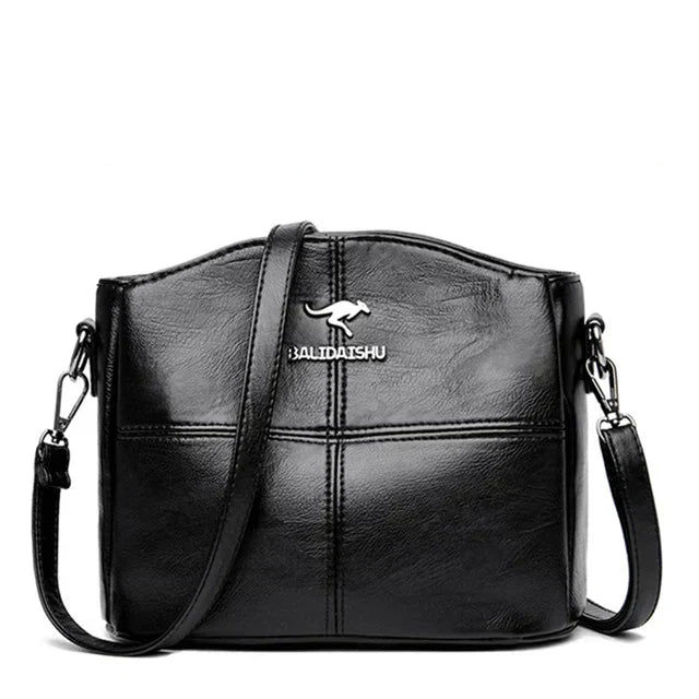 Bolsa bordada de microfibra con correa crossbody