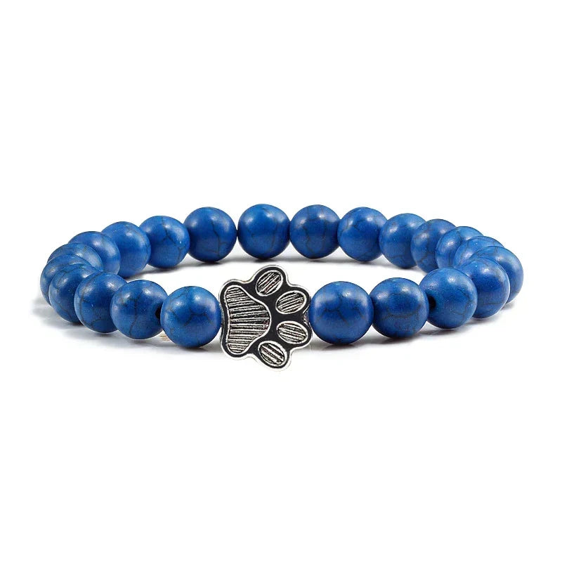 Pulsera de cuentas con encanto de pata