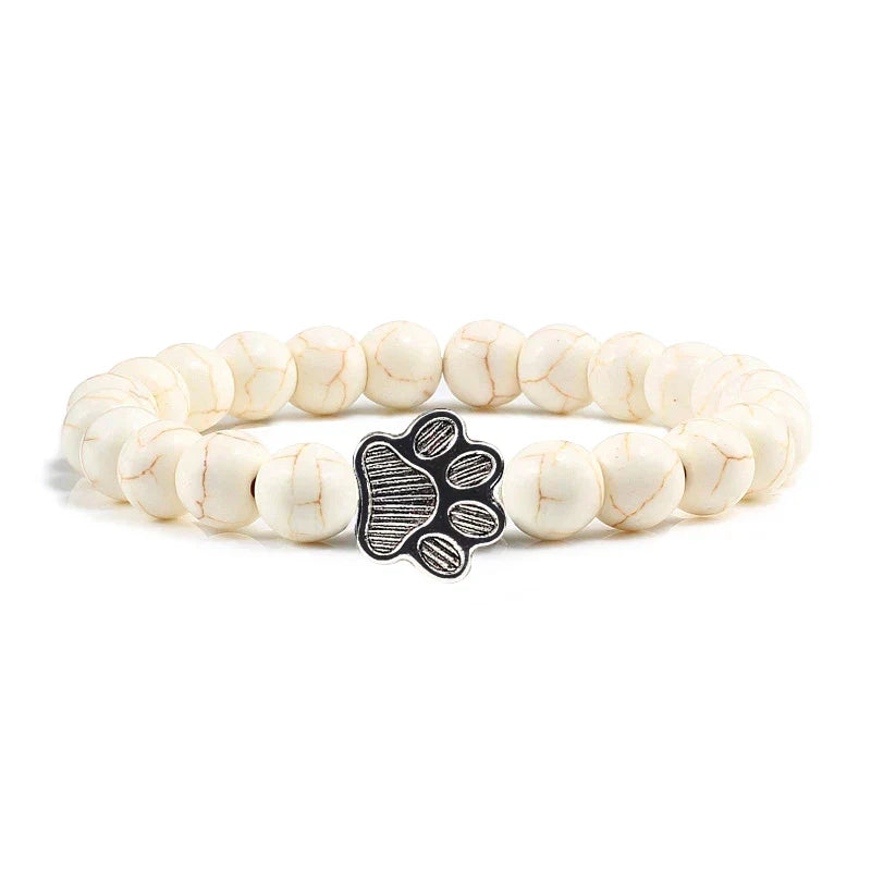 Pulsera de cuentas con encanto de pata