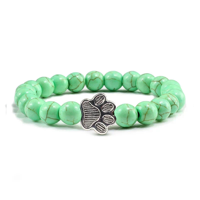 Pulsera de cuentas con encanto de pata
