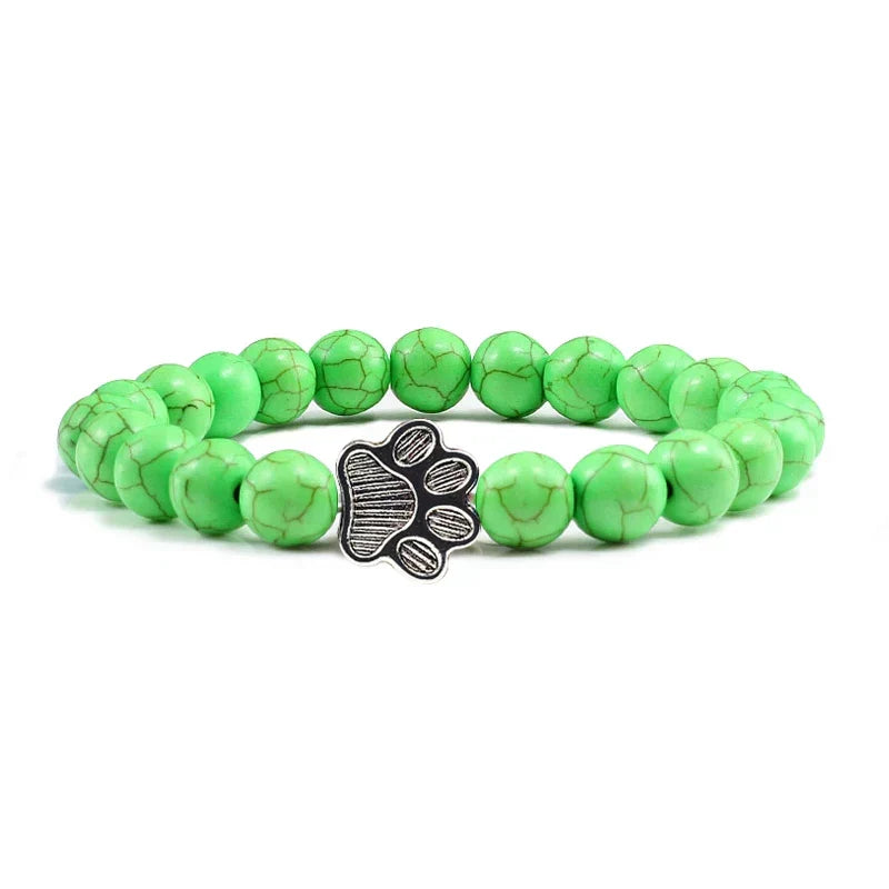 Pulsera de cuentas con encanto de pata