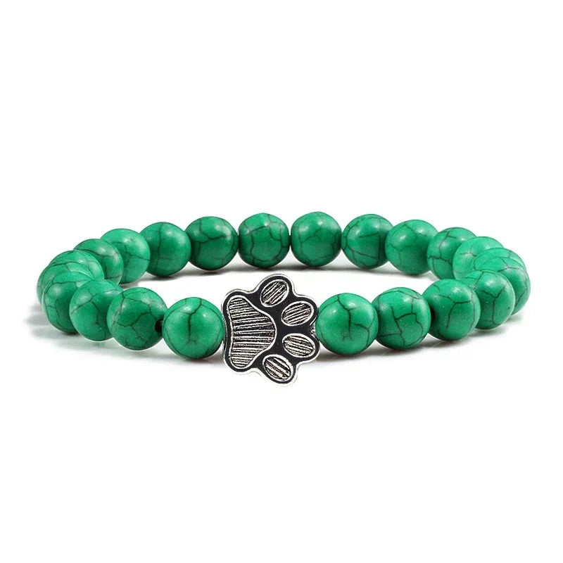 Pulsera de cuentas con encanto de pata