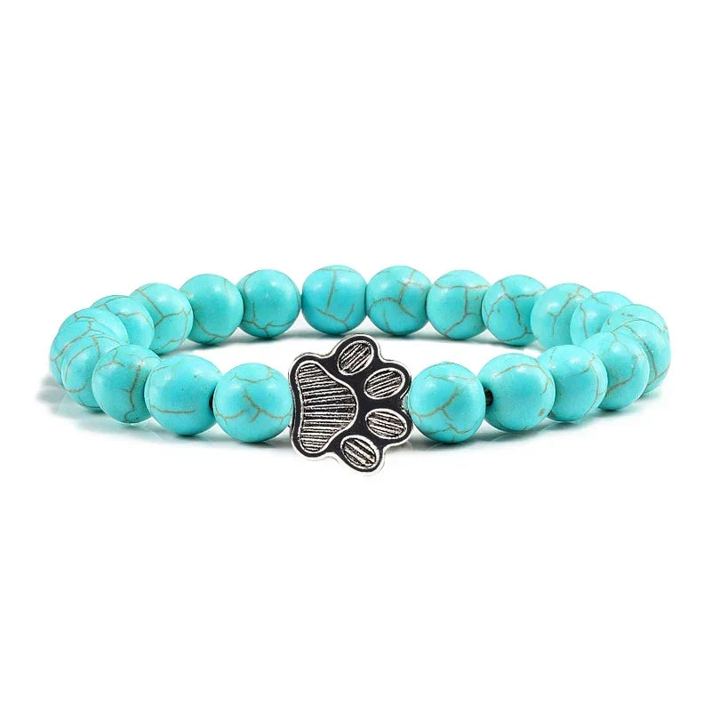 Pulsera de cuentas con encanto de pata