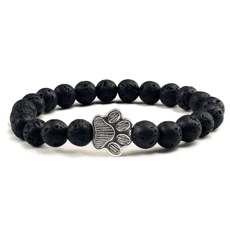 Pulsera de cuentas con encanto de pata