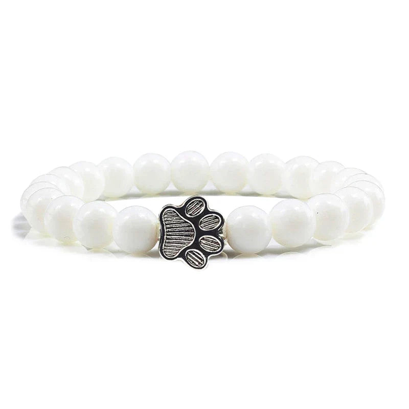 Pulsera de cuentas con encanto de pata