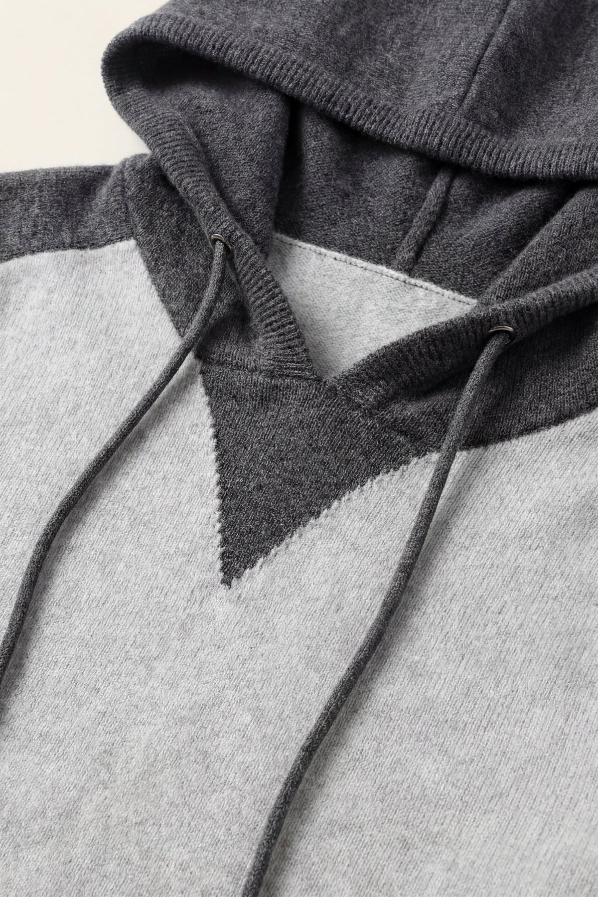 Jacquard Signature Set Grey | Hooded Knit Tracksuit
