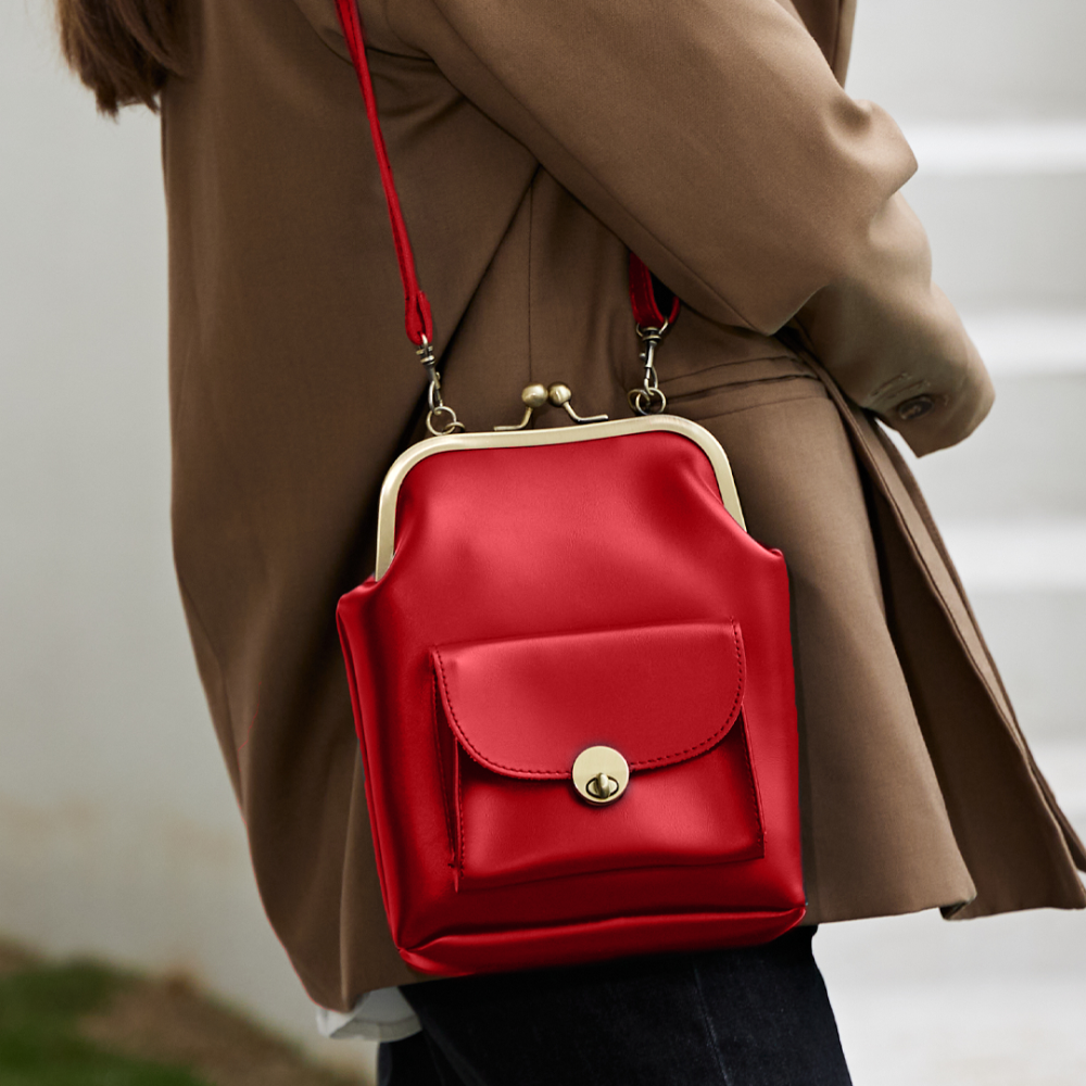 Bolsa vintage con cierre kiss-lock