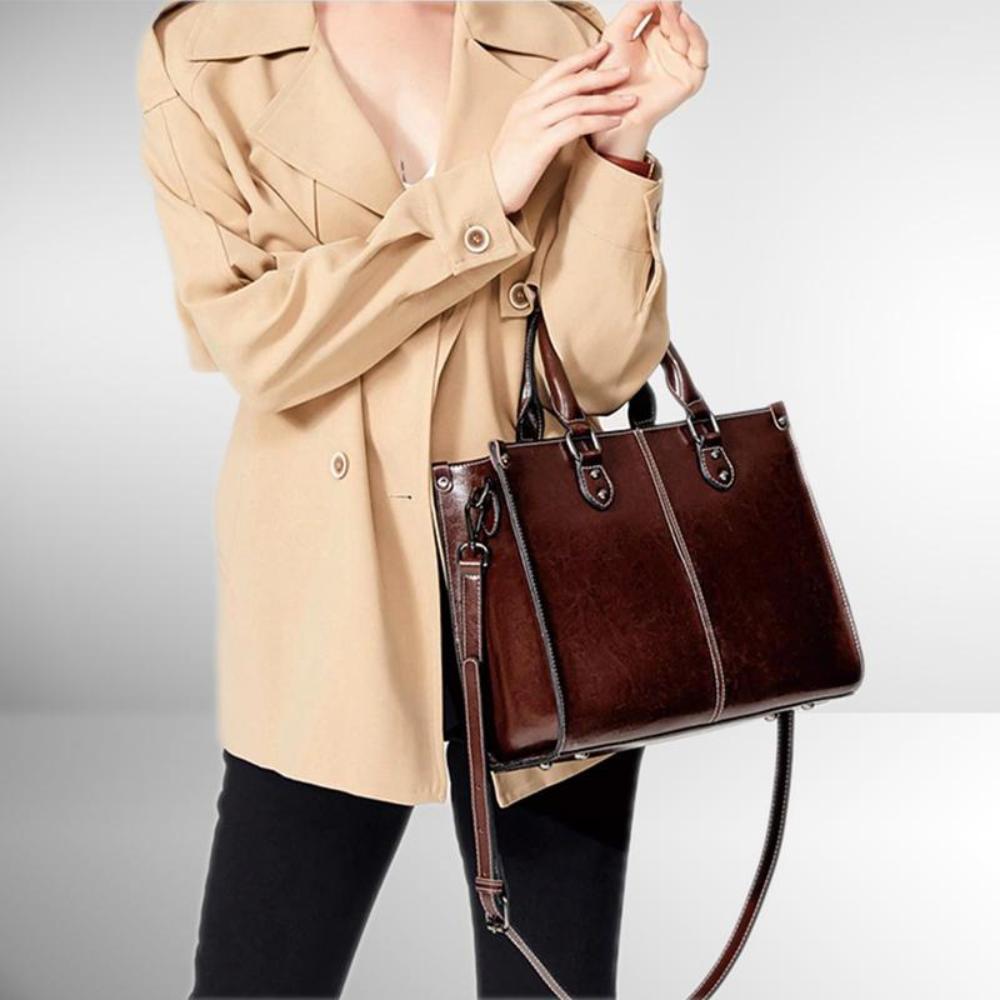 Bolsa tote de piel clásica