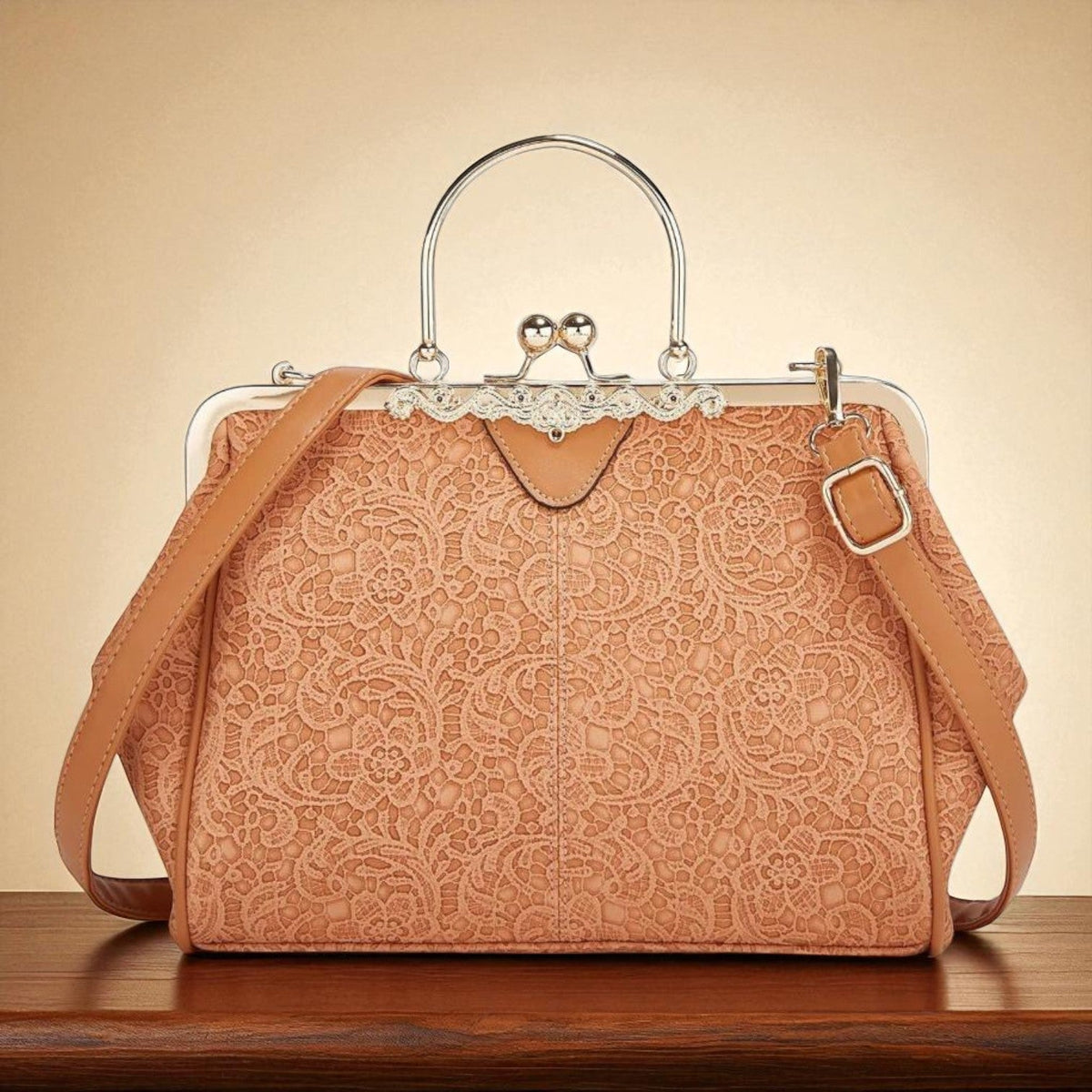 Bolsa vintage con cierre kiss-lock