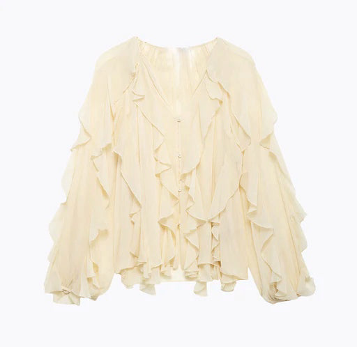 Blusa con volantes